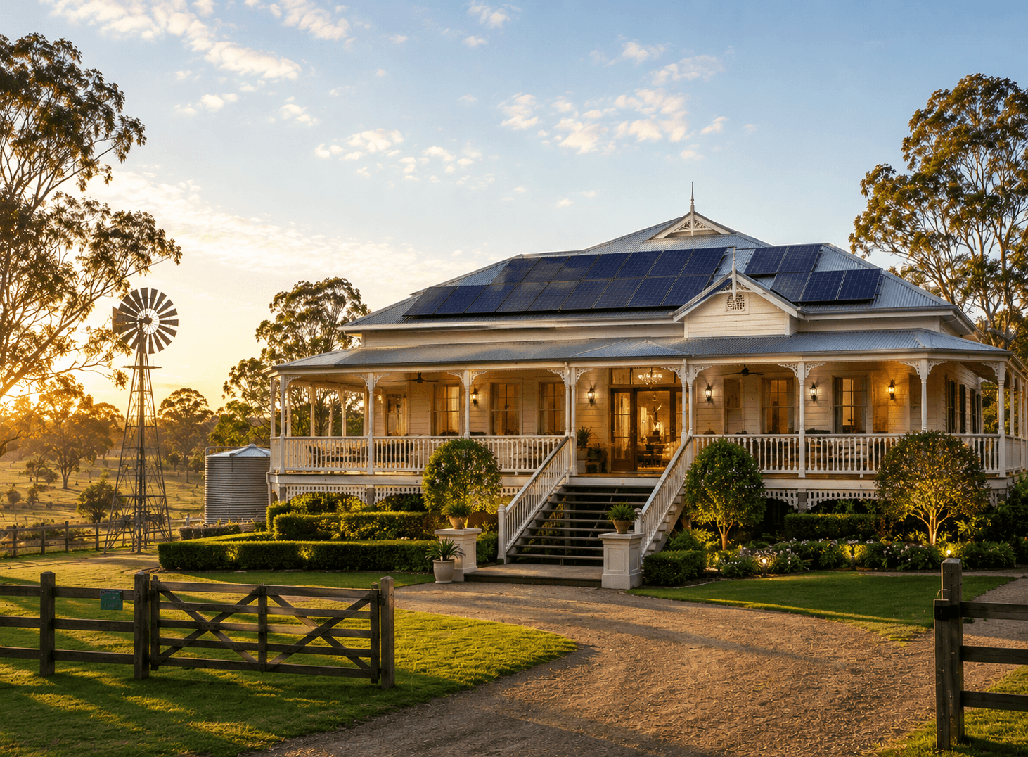 Farmhouse on a sunny day